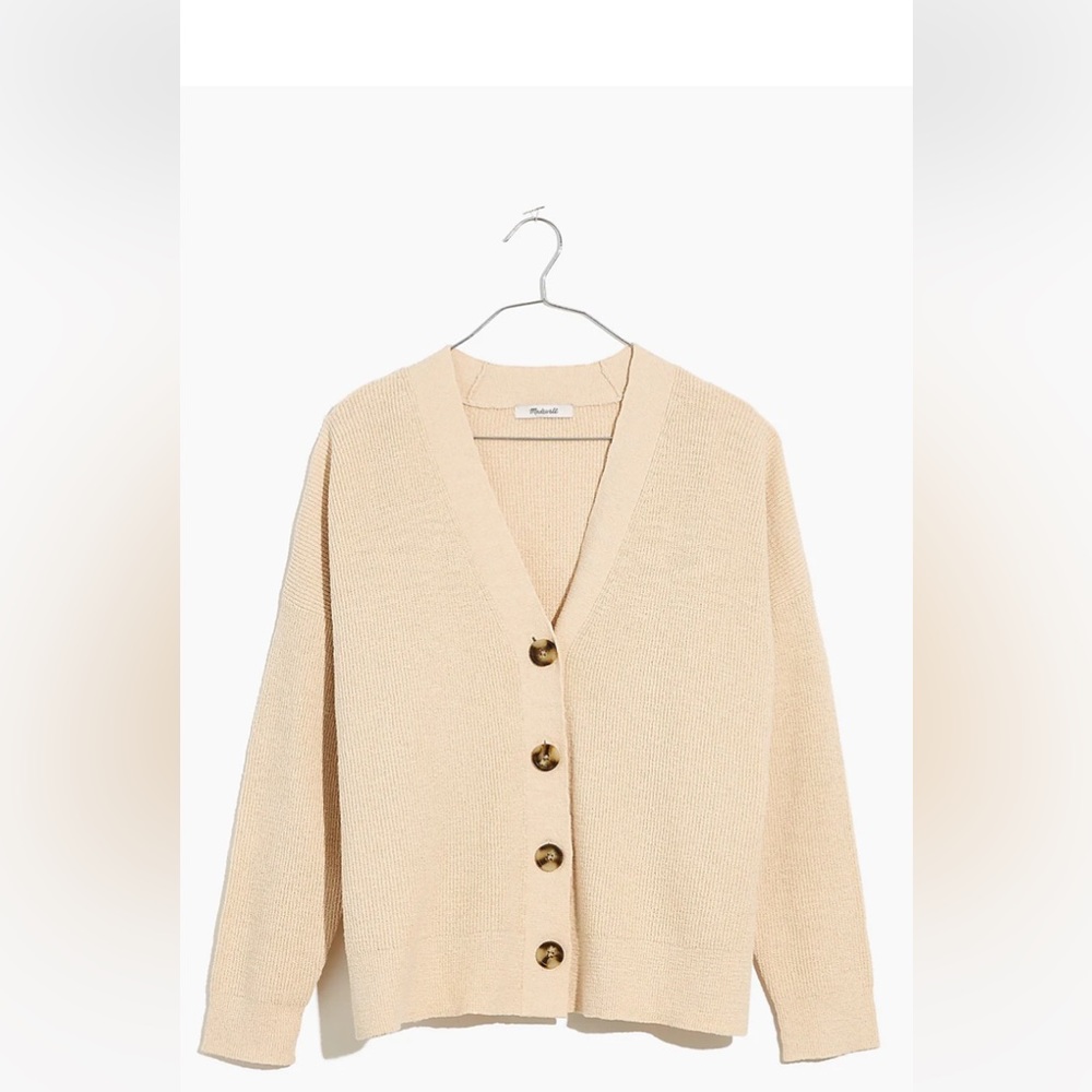 Birchmoor Cardigan Sweater-Madewell- XL- Heather oatmeal